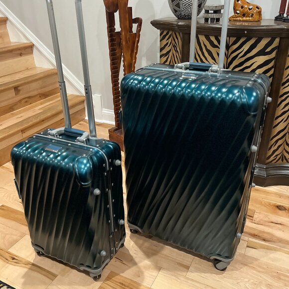TUMI Luggage Set- Aluminum Carry On & Check In Long Trip w/Spinners - Picture 1 of 9